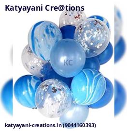 Blue & White Air Foil Balloon