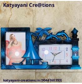 Clock Photo Frame - Stylish Timepiece with Personalized Photo Display | Katyayani Creations