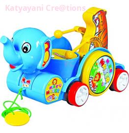 Sargam Elephant Musical Toy for Kids - Handmade Wooden Musical Instrument