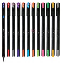 Pentonic Multicolor Gel Pen With Hard Box Case (Set of 12 Pcs)