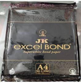 JK Excel 90 GSM A4 Size Bond Paper - High-Quality Printing Paper