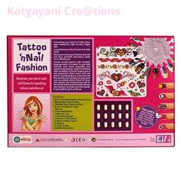 Kids Nail Art Tattoo Kit for Girls, DIY Nail Art Supplies