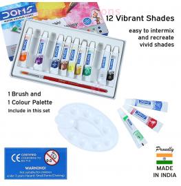 Doms Water Color Tube Set for Artistic Painting and Stationery Needs