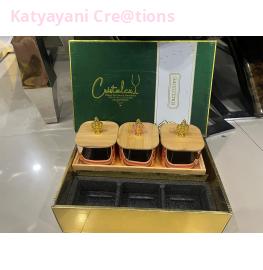 Elegant Crystal Glass Dry Fruit Set - Premium Home Decor Servingware