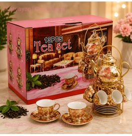 13-Piece Tea Set with Kettle