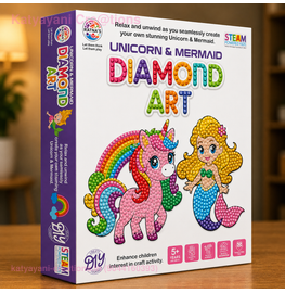 Unicorn-Mermaid Diamond Art Kit