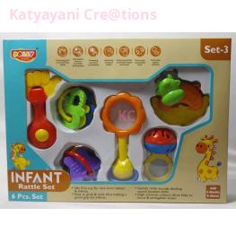 6 Pcs Dolly Rattle