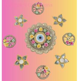 Jute Rangoli Plate NT2100