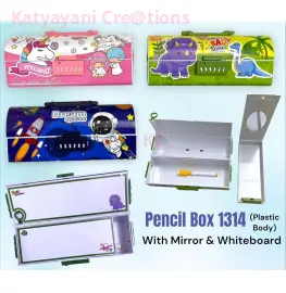 Pencil Box Plastic Body with Mirror & Whiteboard