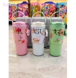 Vogue Tumbler Style Double-Wall Tumblers with Straws 750ml