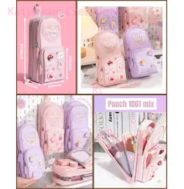 Three Layer School Bag-Shaped Pencil Pouch