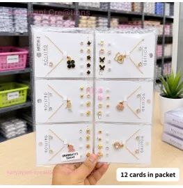 Korean earrings & necklace set