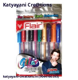 Flair Glitter Gel Pen (Set Of 10 Colors)