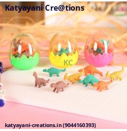 My Jurassic Park Tiny Dino Erasers in Egg Shell | Fun & Unique Dinosaur-Themed Erasers