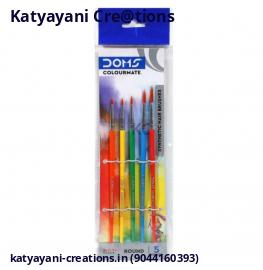 Colormate Round Synthetic Hair Brush (Pack of 5)
