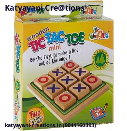 Wooden Noughts and Crosses Tic Tac Toe