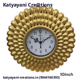 Clock 10 Inch - Precision and Style in a Compact Timepiece | Katyayani Creations