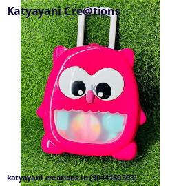 Owl Shaped Portable Trolley Beauty Set for Kids