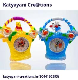 Flower Swing Desk Self Clock - Elegant and Whimsical Timepiece for Your Desk | Katyayani Creations