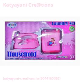 Kiddie Laundry Play Set for Kids, Toy Washing Machine and Iron