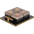 Multipurpose Storage Container with Lid | Elegant Black & Brown Home Decor Crockery for Stylish Living Spaces