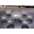 Elegant Crystal Fish Pudding Bowl Set - 7-Piece Home Decor Serving Dish Collection