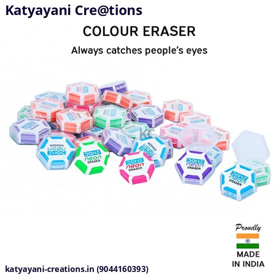 Neon Hex Dust Free Eraser