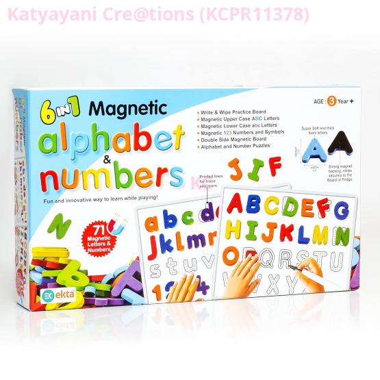 Wooden Alphabet and Numbers Learning Toy for Kids | Educational Puzzle Set