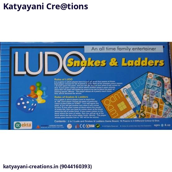 Ludo Snakes and Ladders Game Set | Katyayani Creations