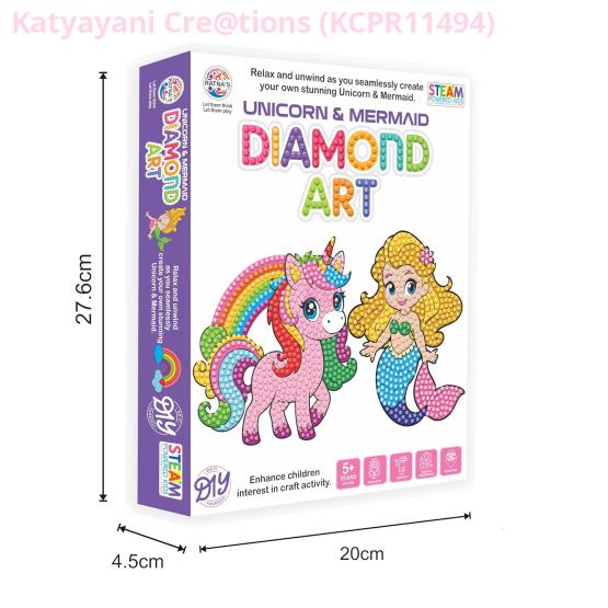 Unicorn-Mermaid Diamond Art Kit