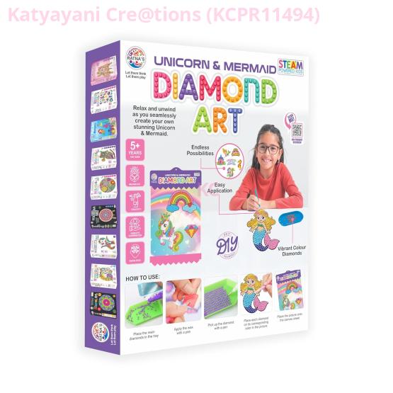 Unicorn-Mermaid Diamond Art Kit