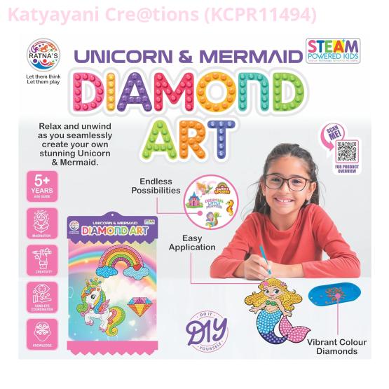 Unicorn-Mermaid Diamond Art Kit