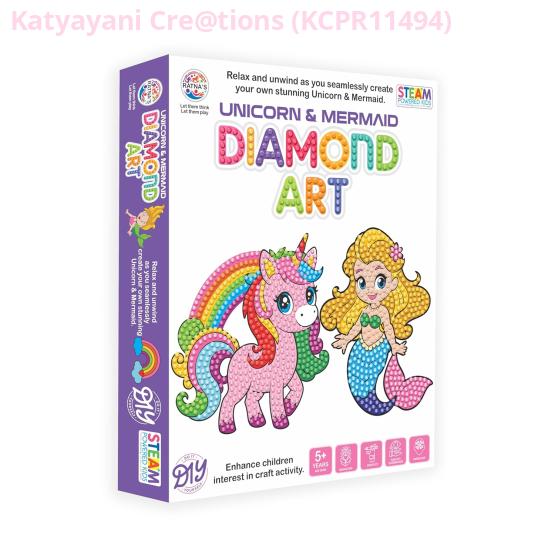 Unicorn-Mermaid Diamond Art Kit