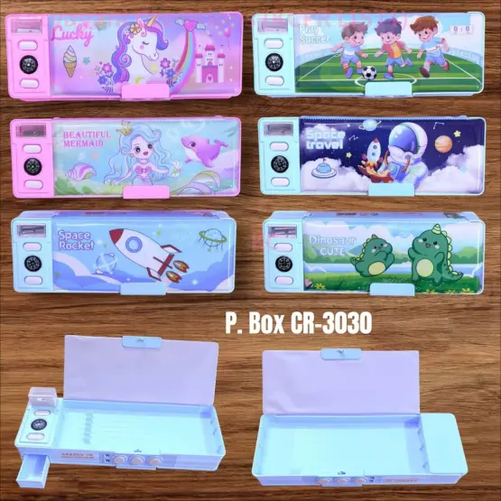 Plastic Pencil Box Assorted Cartoon Prints