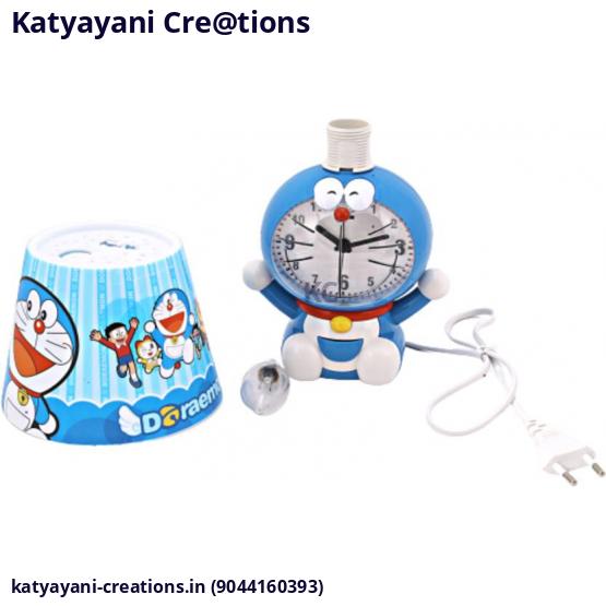 Kids Style Table LED Lamp with Clock - Fun and Functional Lighting for Children | Katyayani Creations