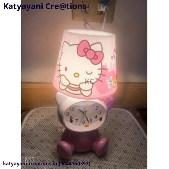 Kids Style Table LED Lamp with Clock - Fun and Functional Lighting for Children | Katyayani Creations