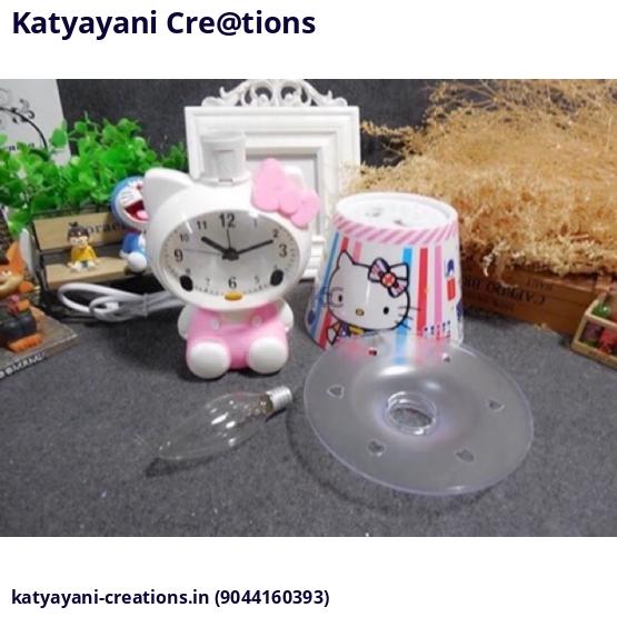 Kids Style Table LED Lamp with Clock - Fun and Functional Lighting for Children | Katyayani Creations