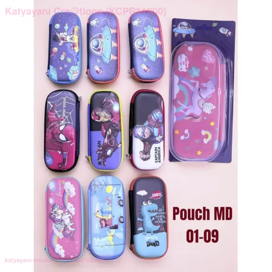 Cloth Pencil Pouch Assorted Cartoons Prints