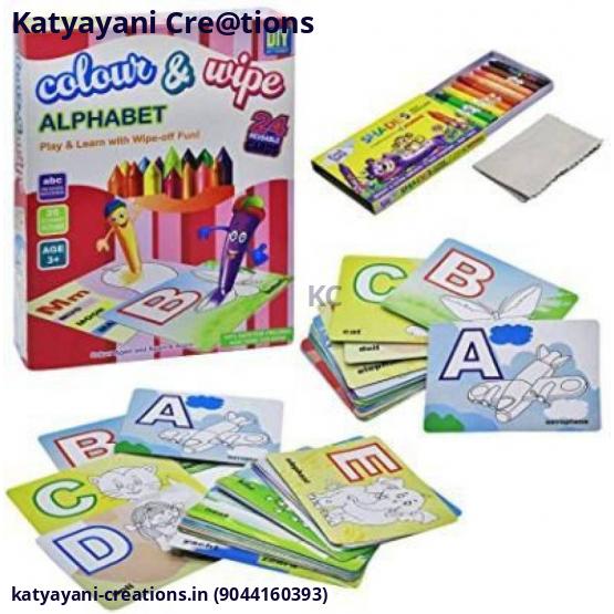 Color and Wipe Alphabet Learning Kit | Katyayani Creations