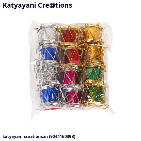 Drum Christmas Hangings (Pack of 12)