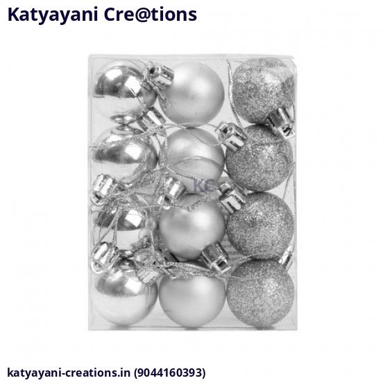 Christmas Ball Hangings (Pack of 12)