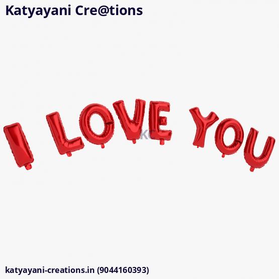 i Love You Red Foil Banner