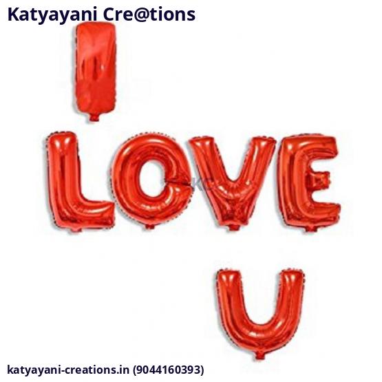 i Love You Red Foil Banner