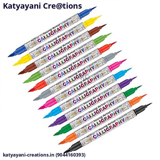 Calligraphy Colouring Pen Twin Tip Brush Pen Set for Art and Writing