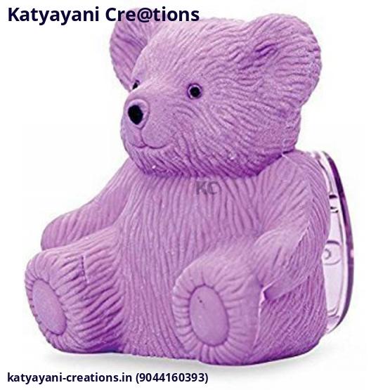 Teddy Bear Erasers with Pencil Sharpener