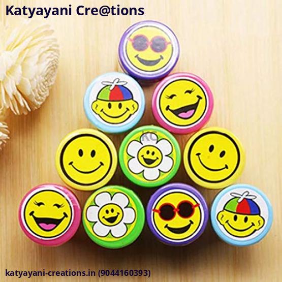 Smile Emoji Cartoon Self Inking Stamp for Office Stationery