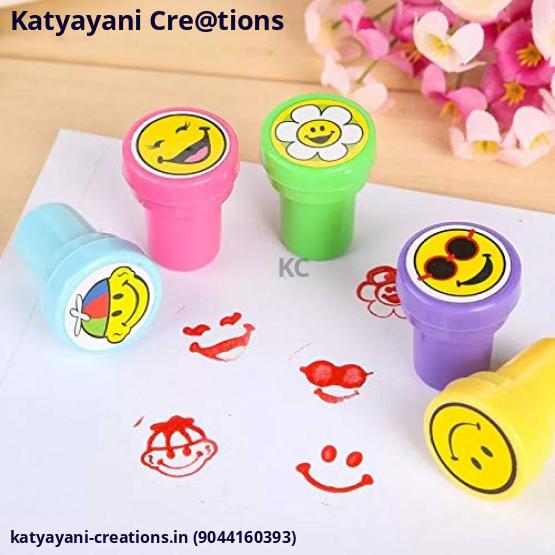 Smile Emoji Cartoon Self Inking Stamp for Office Stationery