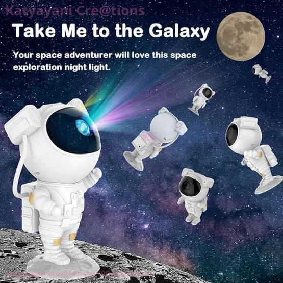 Astronaut Galaxy Light Projector – Space Buddy Night Light with Remote & Timer for Bedroom Ambiance