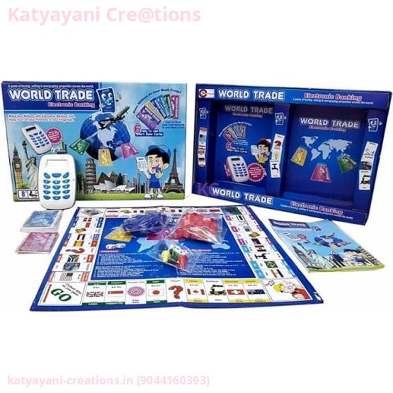 World Trade Property Trading Game with Electronic Banking and Swipe Machine – Thrilling Financial Fun | Katyayani Creations
